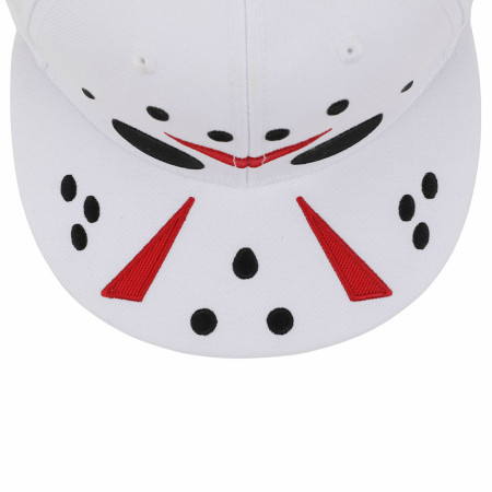 Friday the 13th Jason Bigface Flatbill Snapback Hat w/Blood